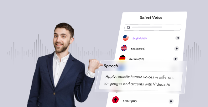 Maak AI-stemmen met Vidnoz AI