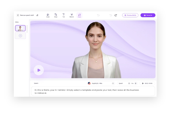 Vidnoz AI videocreatie